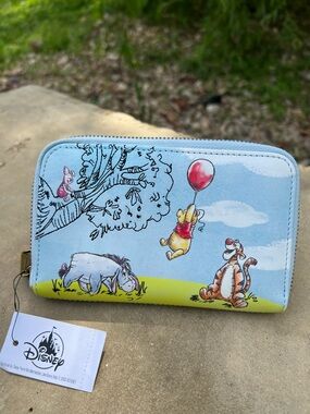HTF NWT Disney Loungefly Zip Wallet - Light Blue